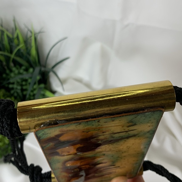 Enamel on metal hanging scroll wall art - Picture 11 of 14